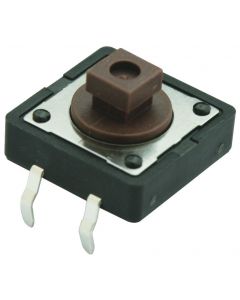 MULTICOMP PRO MC32874Tactile Switch, MCDTS-2 Series, Top Actuated, Through Hole, Plunger for Cap, 160 gf