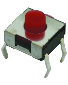MULTICOMP PRO MC32892Tactile Switch, MCDTSHW-6 Series, Top Actuated, Through Hole, Round Button, 260 gf, 50mA at 12VDC