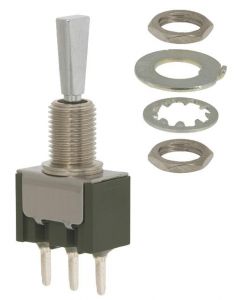 MULTICOMP PRO SPC21272Toggle Switch, (On)-Off-(On), SPDT, Non Illuminated, 5 A, Panel Mount