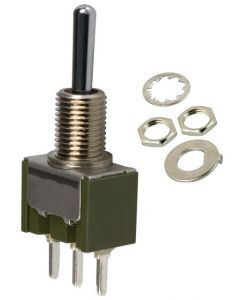 MULTICOMP PRO SPC21257Toggle Switch, (On)-Off-(On), SPDT, Non Illuminated, 5 A, Panel Mount