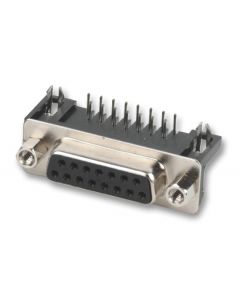 MULTICOMP PRO 5504F1-25S-02A-03D Sub Connector, Right Angle, DB25, 25 Contacts, Receptacle, Solder, DB, 5504 Series, Metal Body