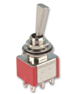 MULTICOMP PRO 1MS5T6B11M1QEToggle Switch, On-Off-(On), SPDT, Non Illuminated, 1MS Series, 5 A, Panel Mount