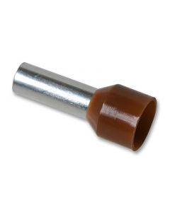MULTICOMP PRO E10-12-BROWNWire Ferrule, Single Wire, 8 AWG, 10 mm², 12 mm, Brown, E