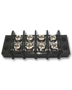 MULTICOMP PRO T64 4WAYPanel Mount Barrier Terminal Block, 2 Row, 4 Positions, 22 AWG, 12 AWG, 9.5 mm, 20 A