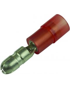 MULTICOMP PRO MC29456Bullet Terminal, MC Series, 22 AWG, 16 AWG, 1.5 mm², Male Bullet, Red