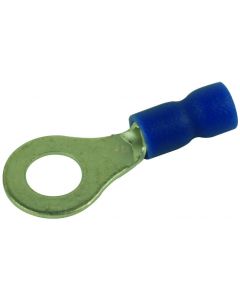 MULTICOMP PRO MC29555Ring Tongue Terminal, M6, 1/4', 14 AWG, 2.5 mm², MC29 Series, Blue