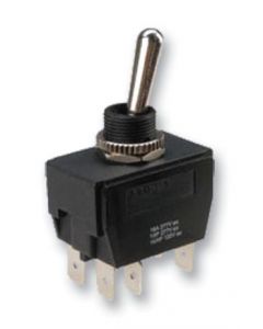 MULTICOMP PRO MCR13-448K-3-01Toggle Switch, (On)-Off-(On), DPDT, Non Illuminated, 12 A, Panel Mount