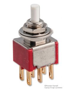 MULTICOMP PRO SPC21182Pushbutton Switch, 6.4 mm, DPDT, Momentary, Round