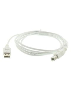 MULTICOMP PRO SPC4799USB Cable, Type A Plug to Type B Plug, 2 m, 6.6 ft, White