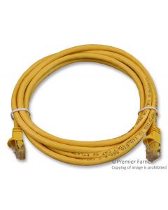 MULTICOMP PRO SPC21968Ethernet Cable, Cat5e, Cat5e, RJ45 Plug to RJ45 Plug, UTP (Unshielded Twisted Pair), Yellow, 2.1 m