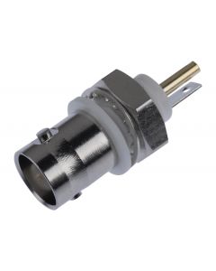 MULTICOMP PRO MCCX1001RF / Coaxial Connector, BNC Coaxial, Straight Bulkhead Jack, Solder, 50 ohm, Brass