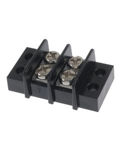 MULTICOMP PRO MC24299Panel Mount Barrier Terminal Block, 2 Row, 2 Positions, 22 AWG, 12 AWG, 9.5 mm, 20 A