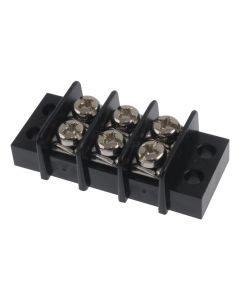 MULTICOMP PRO MC24310Panel Mount Barrier Terminal Block, 2 Row, 3 Positions, 22 AWG, 14 AWG, 9.5 mm, 20 A