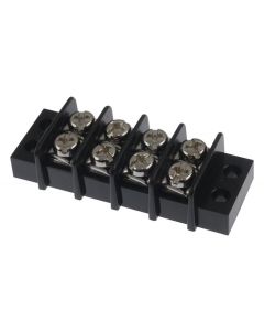 MULTICOMP PRO MC24311Panel Mount Barrier Terminal Block, 2 Row, 4 Positions, 22 AWG, 14 AWG, 9.5 mm, 20 A