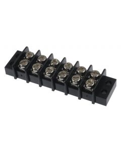 MULTICOMP PRO MC24313Panel Mount Barrier Terminal Block, 2 Row, 6 Positions, 22 AWG, 14 AWG, 9.5 mm, 20 A