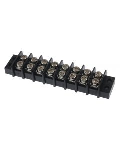 MULTICOMP PRO MC24315Panel Mount Barrier Terminal Block, 2 Row, 8 Positions, 22 AWG, 14 AWG, 9.5 mm, 20 A