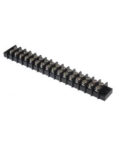 MULTICOMP PRO MC24321Panel Mount Barrier Terminal Block, 2 Row, 16 Positions, 22 AWG, 12 AWG, 9.5 mm, 20 A