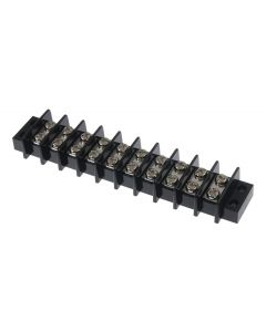 MULTICOMP PRO MC24332Panel Mount Barrier Terminal Block, 2 Row, 10 Positions, 12 AWG, 11 mm, 25 A