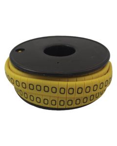 MULTICOMP PRO FM1(0)Wire Marker, Oval, Slide On Pre Printed, 0, Black, Yellow, 5mm, 6 mm