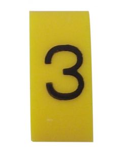 MULTICOMP PRO FM1(3)Wire Marker, Oval, Slide On Pre Printed, 3, Black, Yellow, 5mm, 6 mm