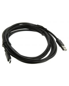 MULTICOMP PRO 83-16853USB Cable, USB Type A Plug, USB Type C Plug, 2.74 m, 9 ft, USB 2.0, Black