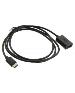 MULTICOMP PRO C06026-00004USB Cable, Type C Plug to Type A Receptacle, 0.91 m, 3 ft, USB 2.0, Black