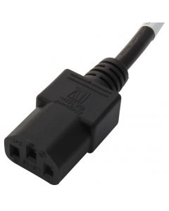 MULTICOMP PRO GW-151684Mains Power Cord, IEC 60320 C13 to Free End, 3 m, 10 A, 250 VAC, Black