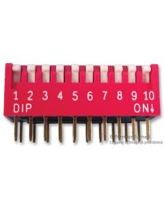 MULTICOMP PRO MCNDP-10VDIP / SIP Switch, 10 Circuits, Piano Key, Through Hole, SPST-NO, 24 V, 25 mA