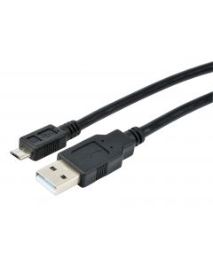 MULTICOMP PRO MC002734USB Cable, USB Type A Plug, Micro USB Type B Plug, 1.83 m, 6 ft, USB 2.0, Black
