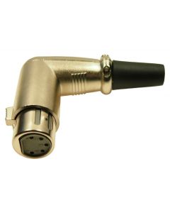 MULTICOMP PRO MP60955NXLR Connector, Socket, 5 Contacts, Plug, Cable Mount, Metal Body, MP Right Angle XLR