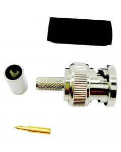 MULTICOMP PRO MP007944RF / Coaxial Connector, BNC Coaxial, Straight Plug, Crimp, 50 ohm, Essex 621715, RG58, Brass