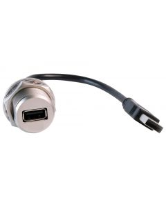 MULTICOMP PRO MP002427USB Cable, Type A Plug to Type A Receptacle, 200 mm, 7.9 ', USB 2.0, Black