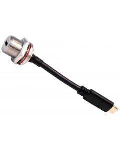 MULTICOMP PRO MP002449USB Cable, Type C Plug to Type C Receptacle, 100 mm, 3.9 ', USB 3.0, Black
