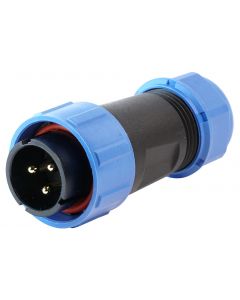 MULTICOMP PRO MP002660Circular Connector, MP-T21 IP67 Series, Cable Mount Plug, 3 Contacts, Screw Pin, Bayonet