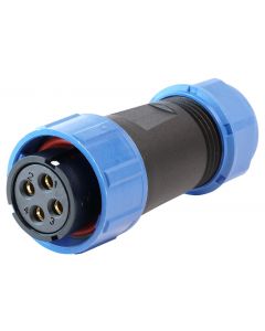 MULTICOMP PRO MP002673Circular Connector, MP-T21 IP67 Series, Cable Mount Plug, 4 Contacts, Screw Socket, Bayonet