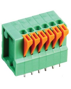 MULTICOMP PRO MC000005Wire-To-Board Terminal Block, 2.54 mm, 6 Positions, 26 AWG, 20 AWG, Push In