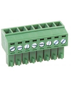 MULTICOMP PRO MC000061Pluggable Terminal Block, 3.5 mm, 8 Positions, 26AWG to 16AWG, Screw, 10 A