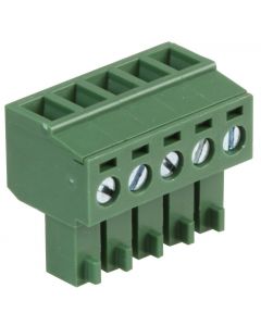 MULTICOMP PRO MC000099Pluggable Terminal Block, 3.81 mm, 5 Positions, 26AWG to 16AWG, Screw, 10 A