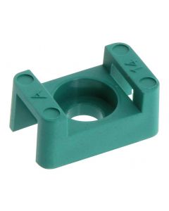 MULTICOMP PRO MP003118Cable Tie Mount, Screw, 4.064 mm, Teal, Nylon 6.6 (Polyamide 6.6), 15.24 mm, 9.652 mm