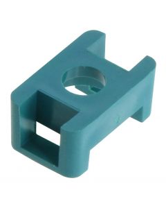 MULTICOMP PRO MP003119Cable Tie Mount, Screw, 4.775 mm, Teal, Nylon 6.6 (Polyamide 6.6), 15.24 mm, 9.652 mm