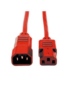 MULTICOMP PRO GW-151750Mains Power Cord, IEC 60320 C14 to IEC 60320 C13, 2 m, 10 A, 250 V, Red