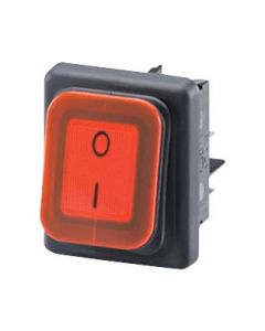 MULTICOMP PRO MP011251Rocker Switch, DPST-NO, Illuminated, Panel Mount, Red