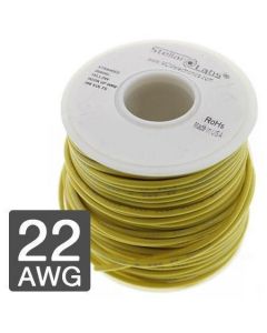 MULTICOMP PRO 24-16074Wire, Hook Up, PVC, Yellow, 22 AWG, 0.33 mm², 25 ft, 7.62 m