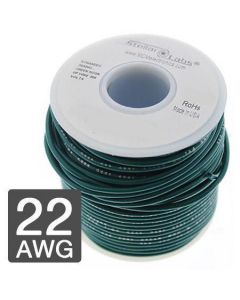 MULTICOMP PRO 24-15415Wire, Hook Up, PVC, Green, 22 AWG, 0.33 mm², 25 ft, 7.62 m