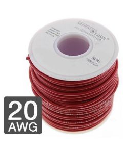 MULTICOMP PRO 24-15392Wire, Hook Up, PVC, Red, 20 AWG, 0.52 mm², 25 ft, 7.62 m