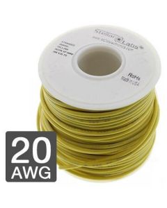 MULTICOMP PRO 24-15394Wire, Hook Up, PVC, Yellow, 20 AWG, 0.52 mm², 25 ft, 7.62 m