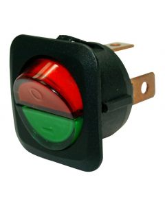 MULTICOMP PRO MCR13-203AL3-01-BGRGR1Rocker Switch, On-Off, SPST, Illuminated, Panel Mount, Green, Red, R13 Series