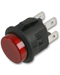 MULTICOMP PRO MCLC210-8-K-D-ET-2BPushbutton Switch, 20.5 mm, DPST, (On)-Off, Round, Red