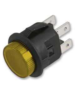 MULTICOMP PRO MCLC210-7-K-Y-ET-2BPushbutton Switch, 20.5 mm, DPST, On-Off, Round, Yellow