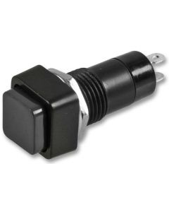 MULTICOMP PRO MCPS23A-2Pushbutton Switch, 12 mm, SPST, On-Off, Square Raised, Black